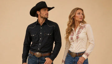 Western Pearl Snap Shirt For Men