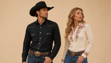Western Pearl Snap Shirt For Men