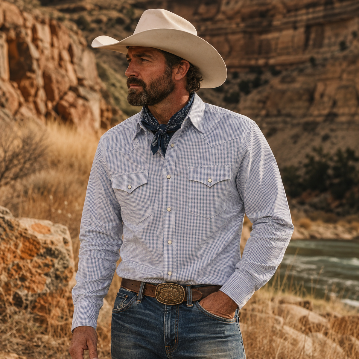 long-sleeve button-down shirt 