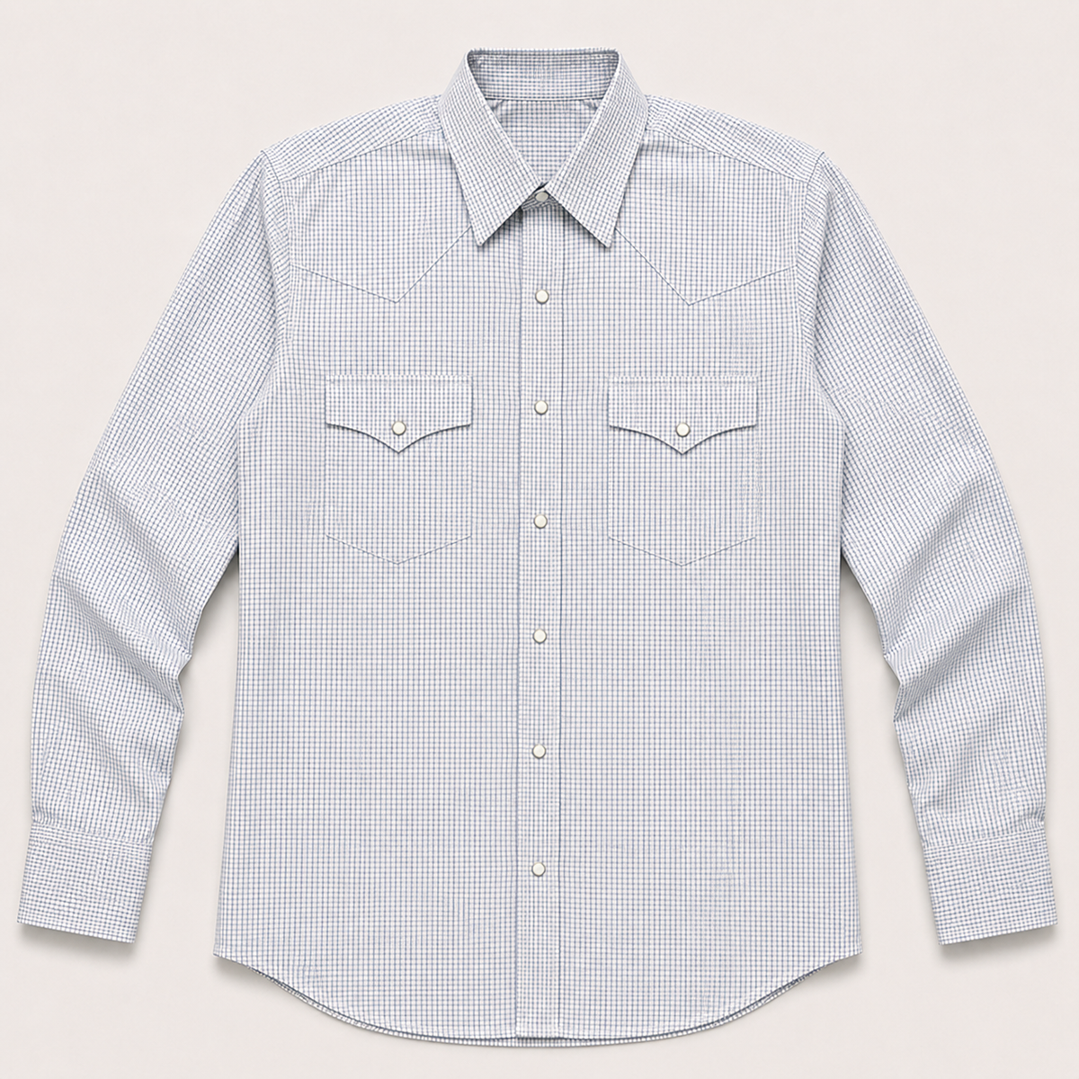 long-sleeve western-style button-up shirt