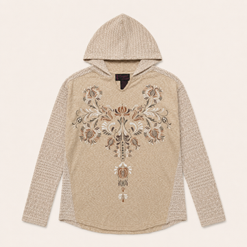 Women’s Embroidered Western Hooded Top