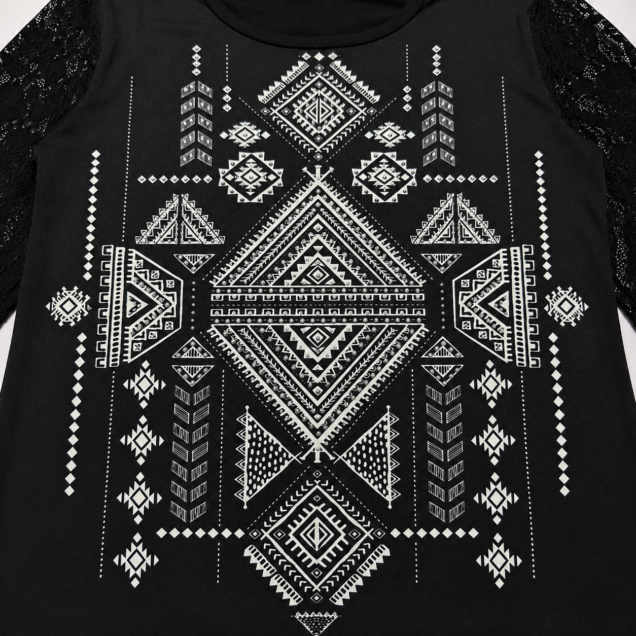 Ladie's Lace Sleeve Southwestern Top