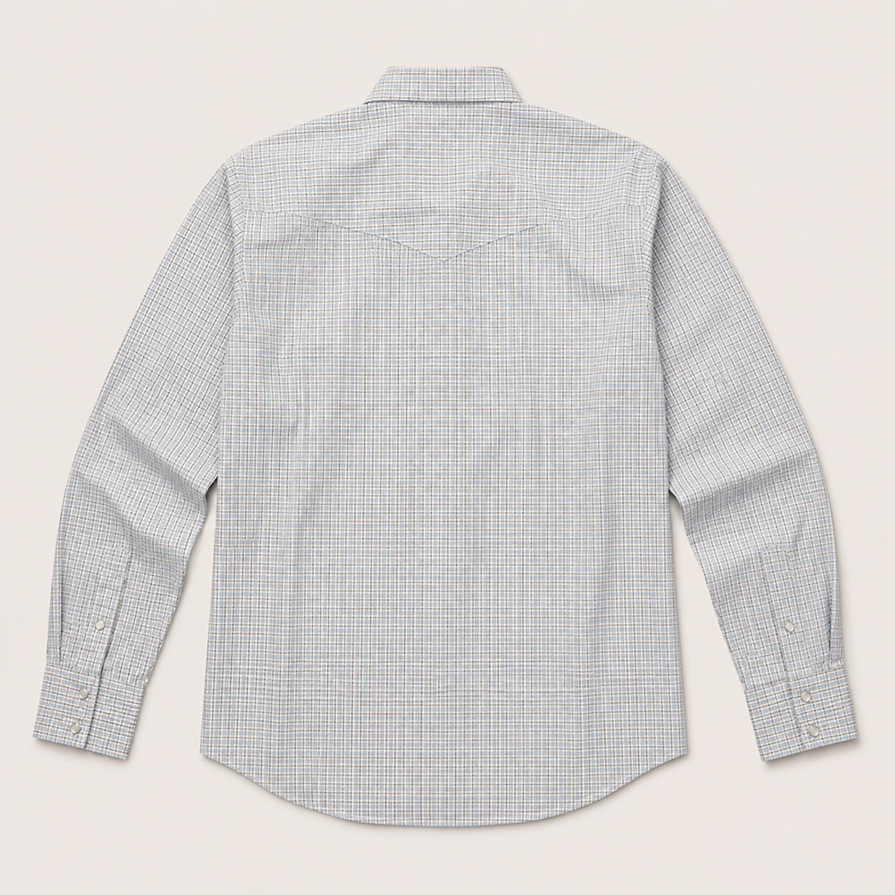 Cowboy Legend Men's Long Sleeve Micro Plaid Western Snap Shirt