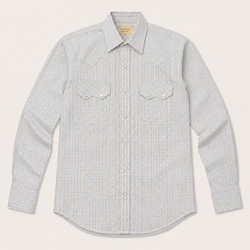 Cowboy Legend Men's Long Sleeve Micro Plaid Western Snap Shirt
