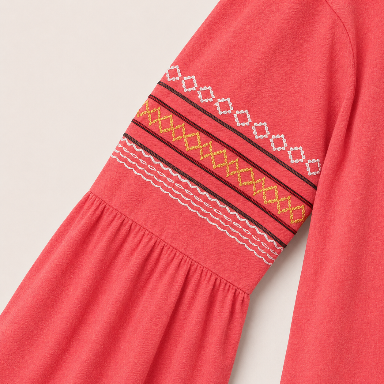 Women’s Boho Embroidered Bell Sleeve Top