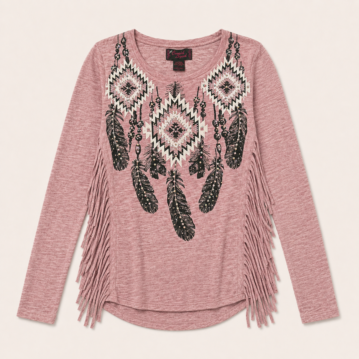 Women’s Aztec Dreamcatcher Fringe Western Top