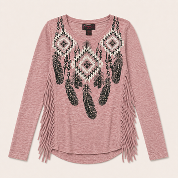 Women’s Aztec Dreamcatcher Fringe Western Top