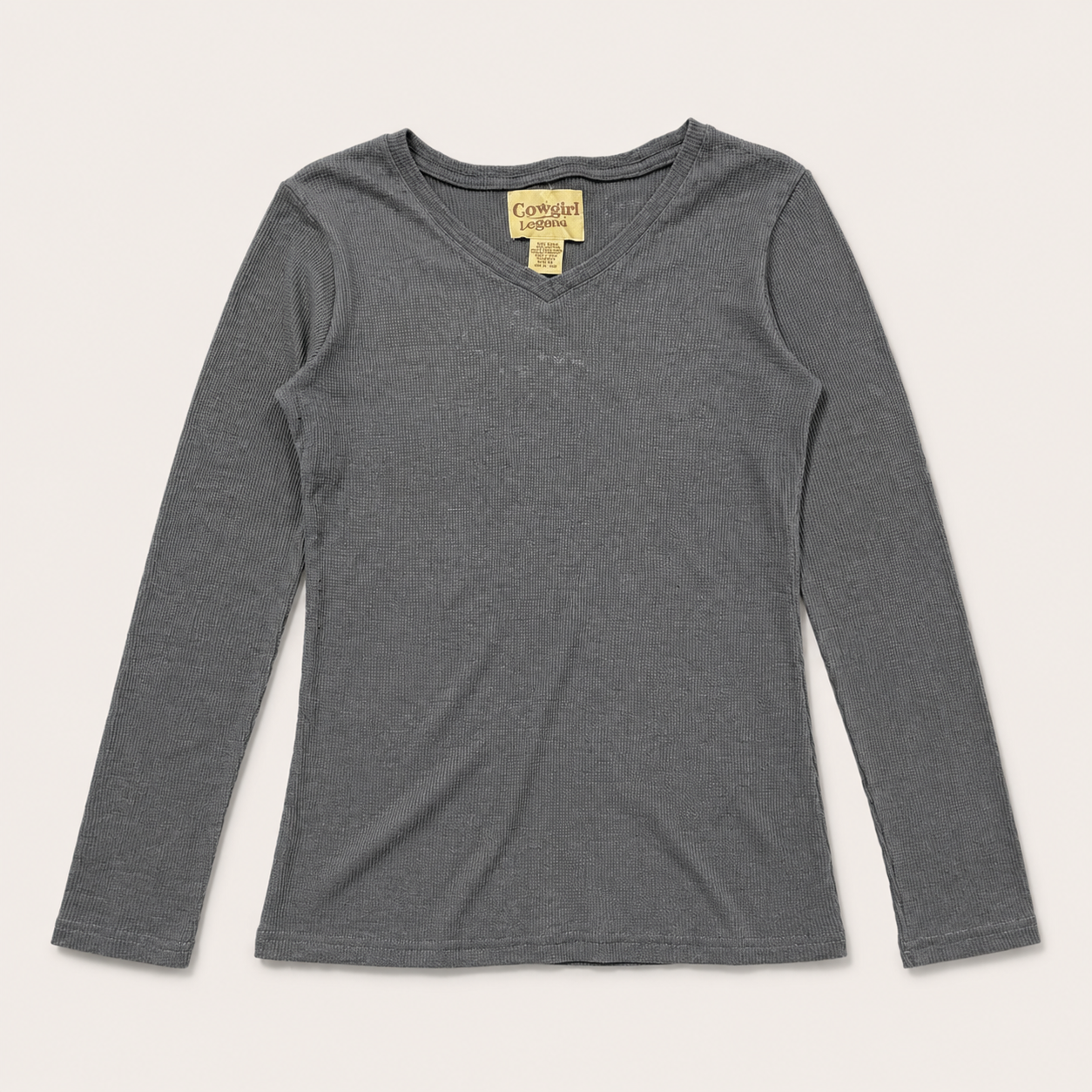 Women’s Rhinestone Wing Back Thermal Knit Top