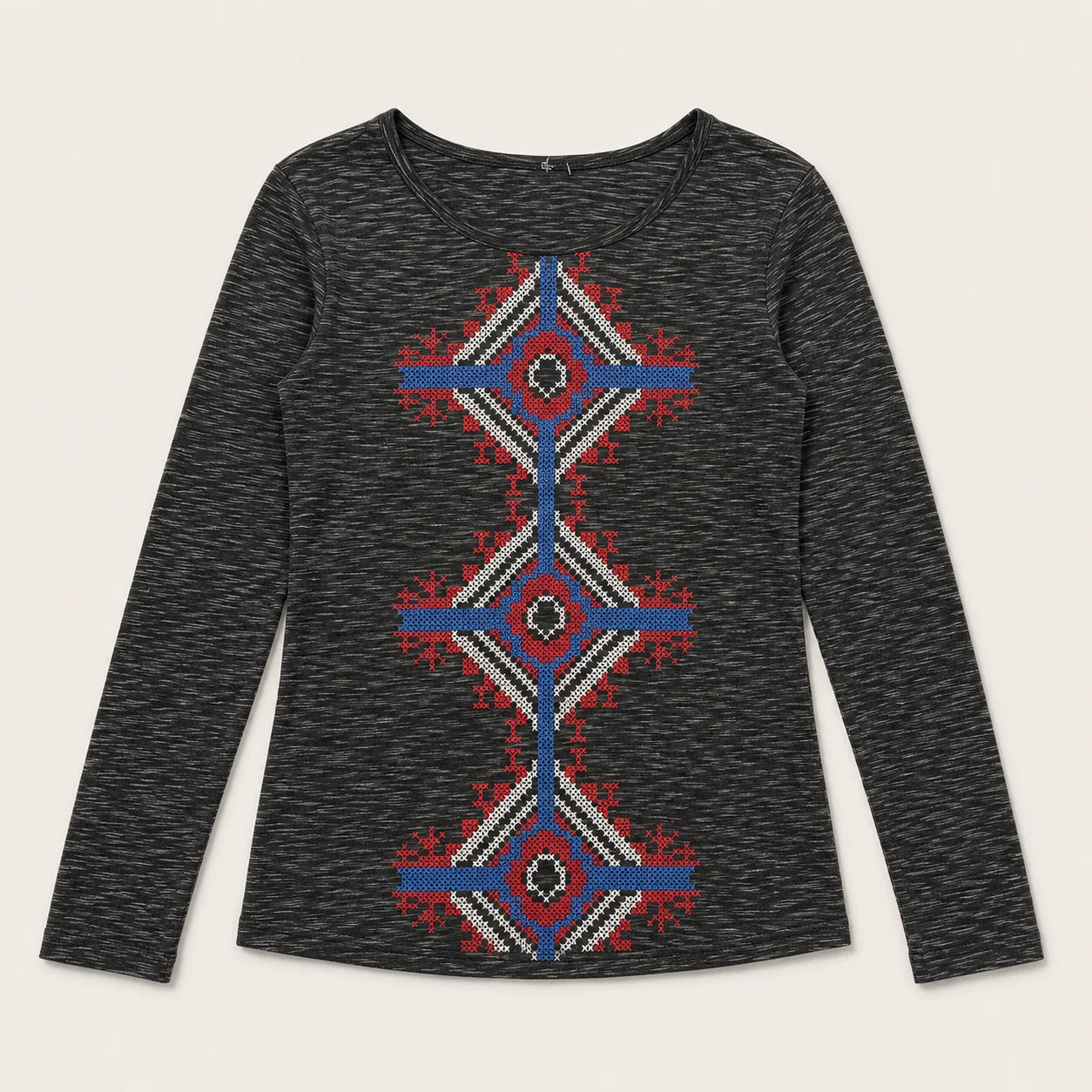 Southwestern Aztec Graphic Long Sleeve Top