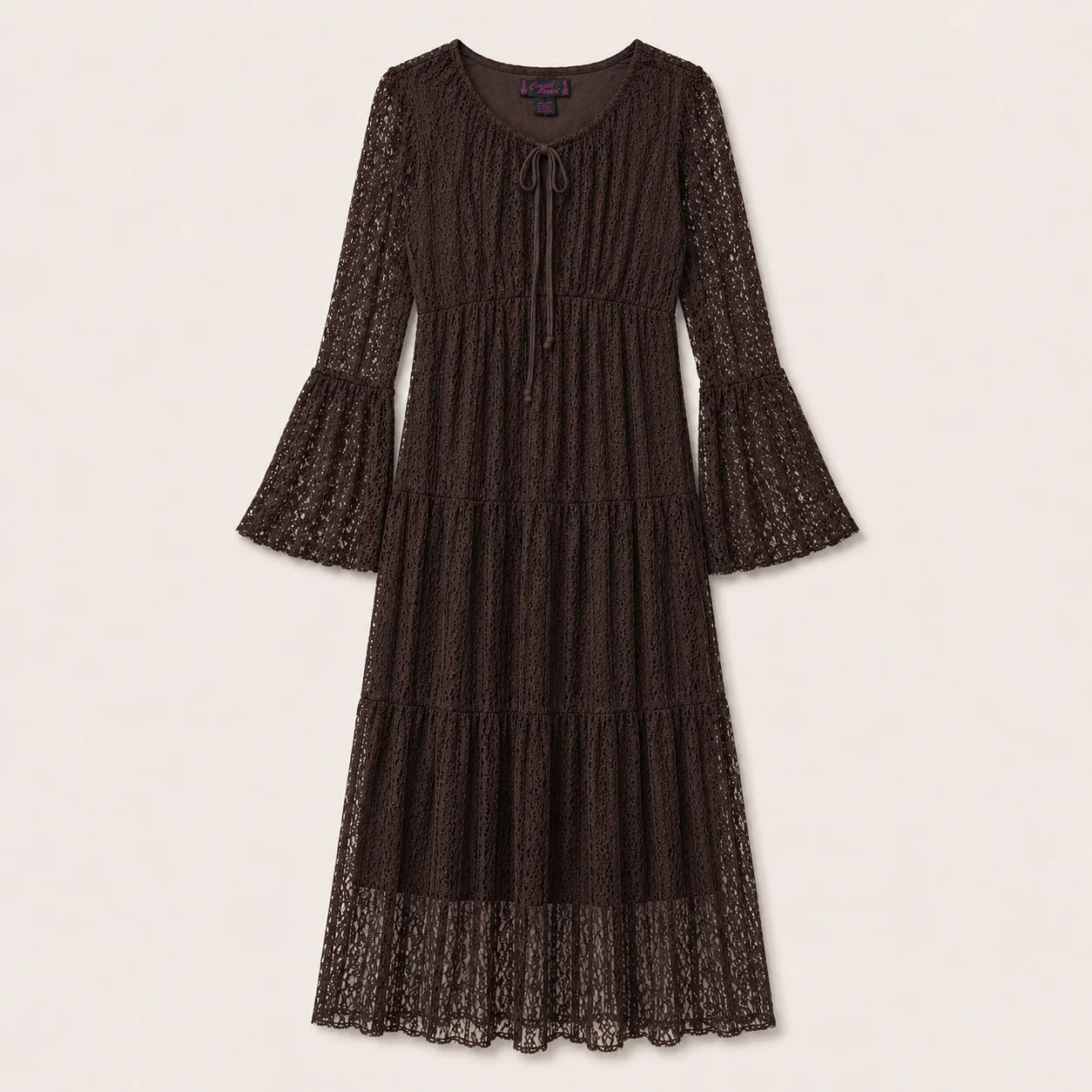 Women’s Boho Lace Tiered Maxi Dress