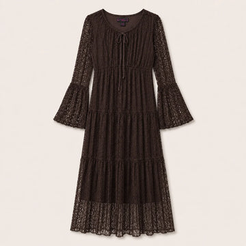 Women’s Boho Lace Tiered Maxi Dress