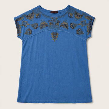 Western Embroidered Yoke Tee