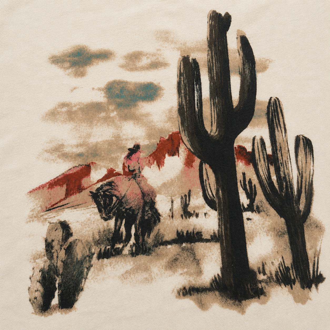 Women’s Desert Cowgirl Western Graphic Long Sleeve Top