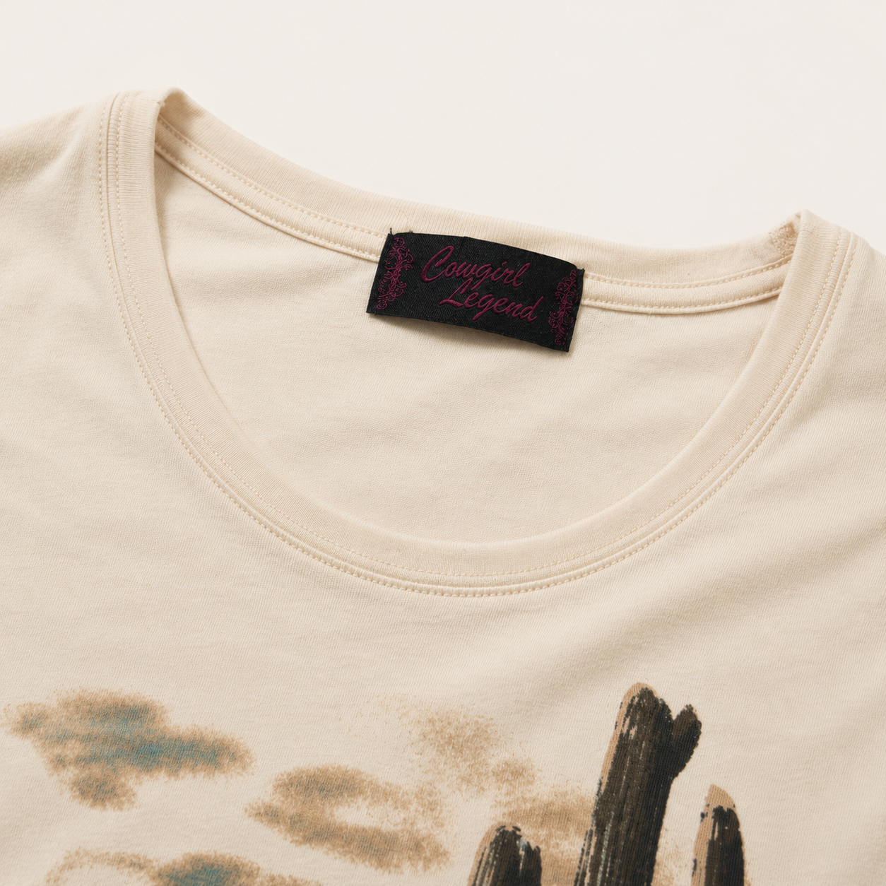 Women’s Desert Cowgirl Western Graphic Long Sleeve Top