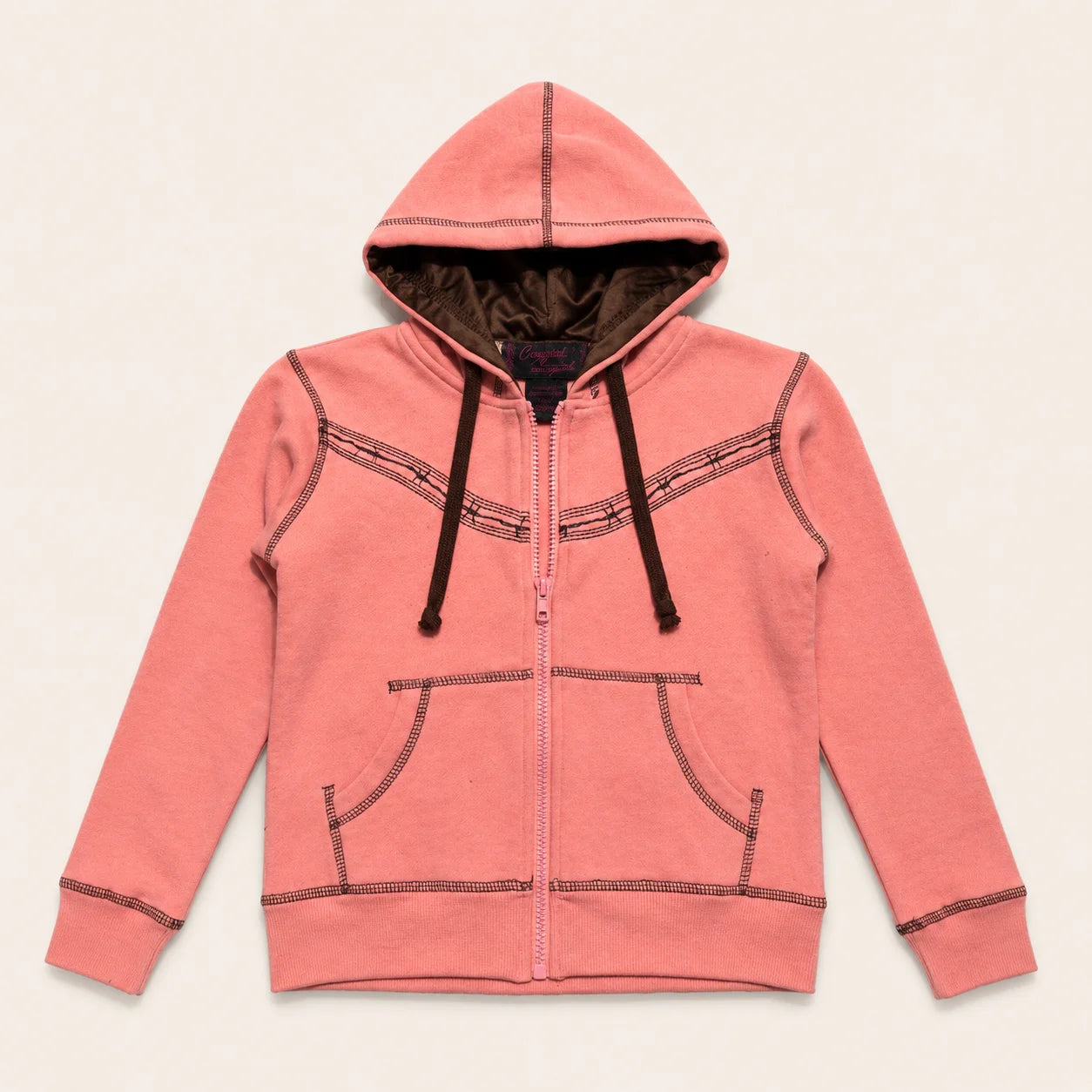 Girl's Rustic Ranch Full-Zip Kids Western  Hoodie