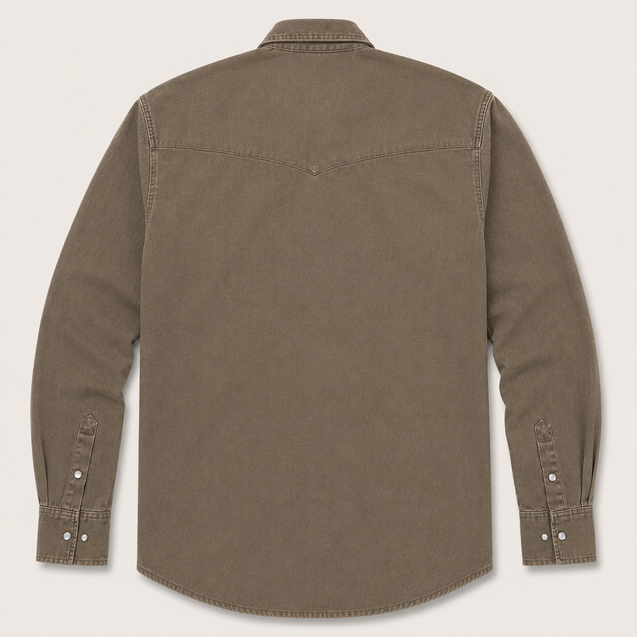 Men’s Long Sleeve Olive Cowboy Western Yoke Shirt