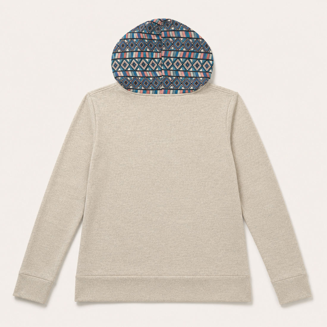 Ladie's Aztec Print Colorblock Hoodie Pullover