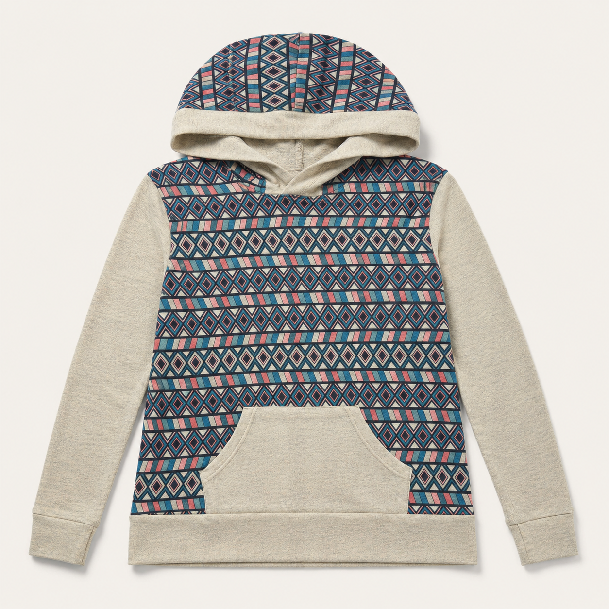 Women’s Aztec Print Western Colorblock Hoodie Pullove