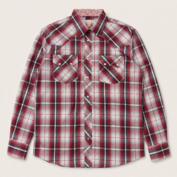 Men's Long Sleeve Plaid Western Yokes Shirt