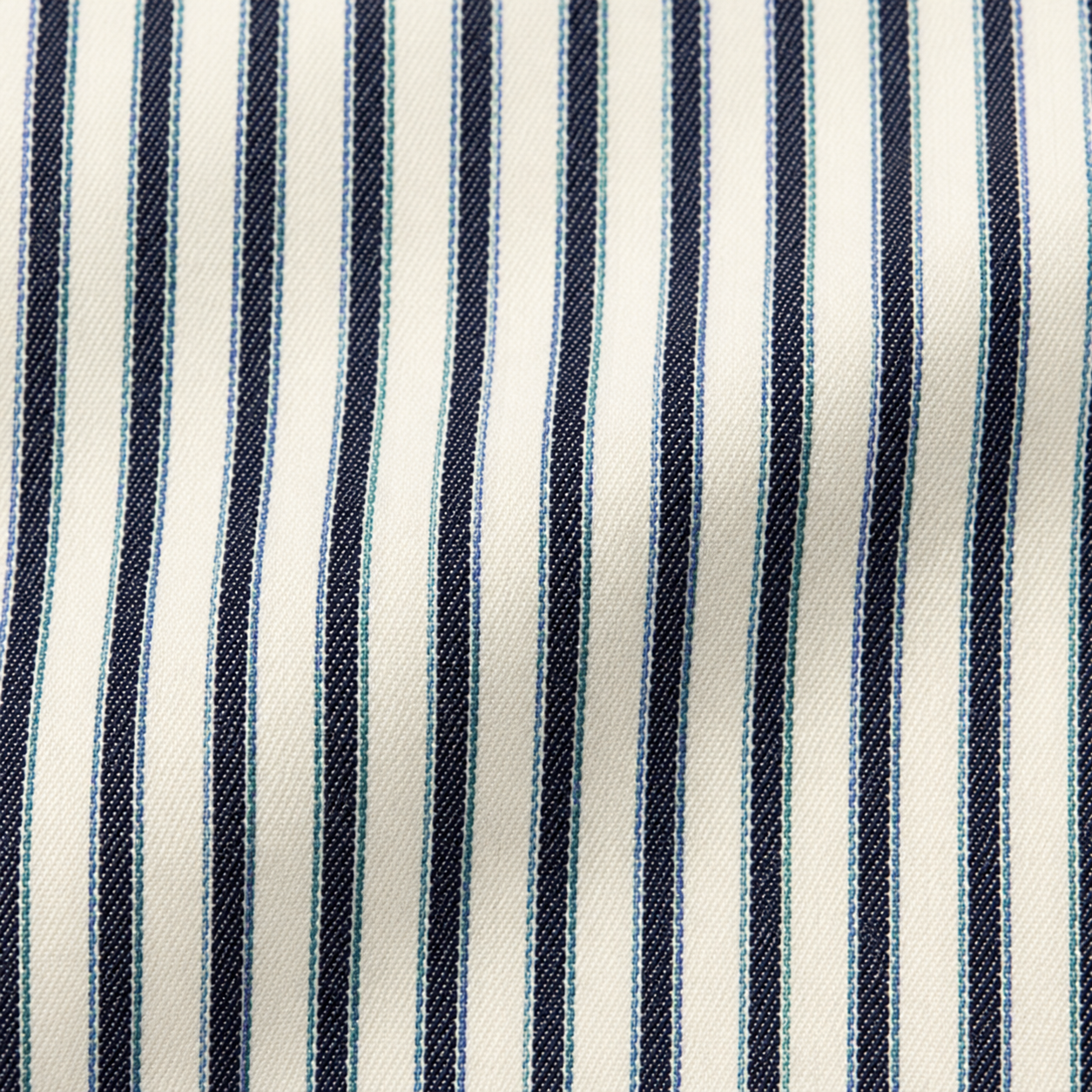 Men’s Navy White Pin Stripe Long Sleeve Cowboy Western Snap Shirt