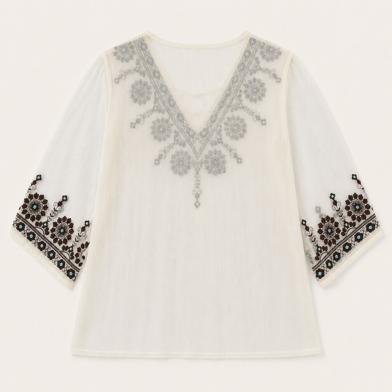 Boho Western Top Back View