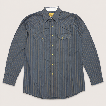 Cowboy Legend Men's Blue Stripe Pearl Snap Western Shirt