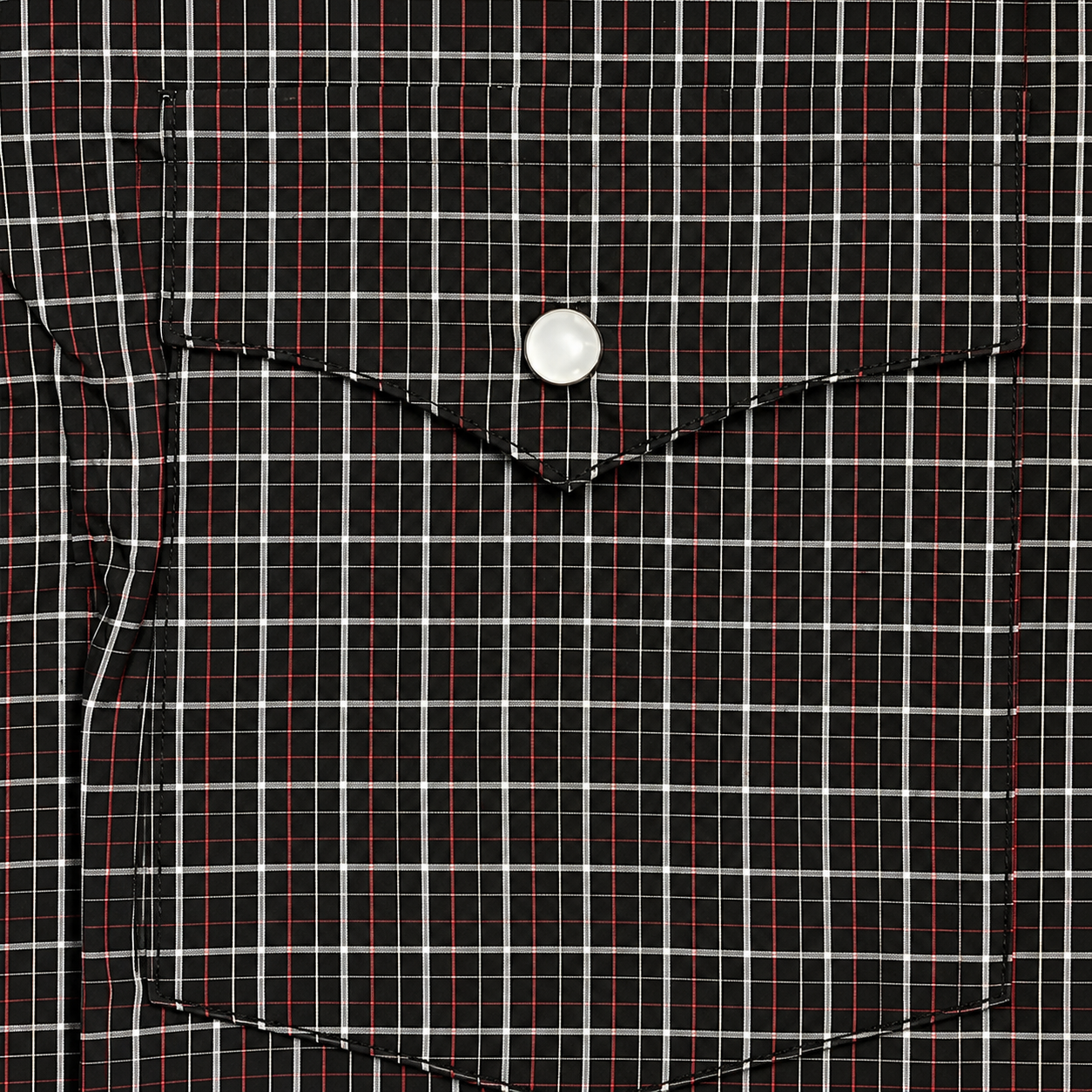 Cowboy Legend Men's Black Micro Plaid Pearl Snap Western Shirt
