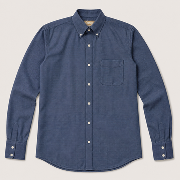 Men's Navy Micro Stripe Long Sleeve Button-Down Shirt