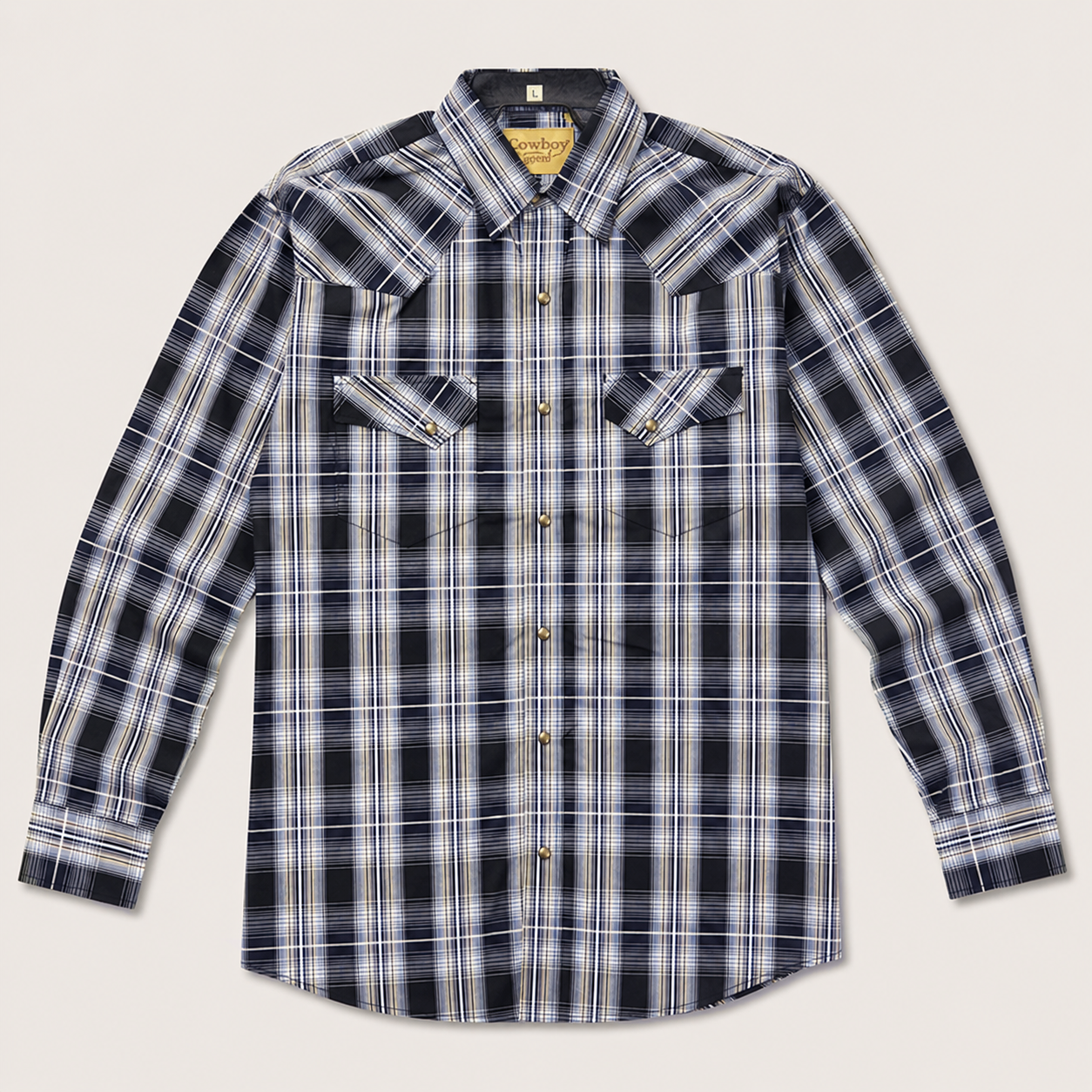 Cowboy Legend Men's Lavender Micro Check Western Shirt