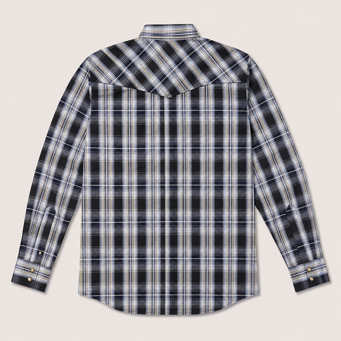 Men's Lavender Micro Check Long Sleeve Cowboy Western Snap Shirt