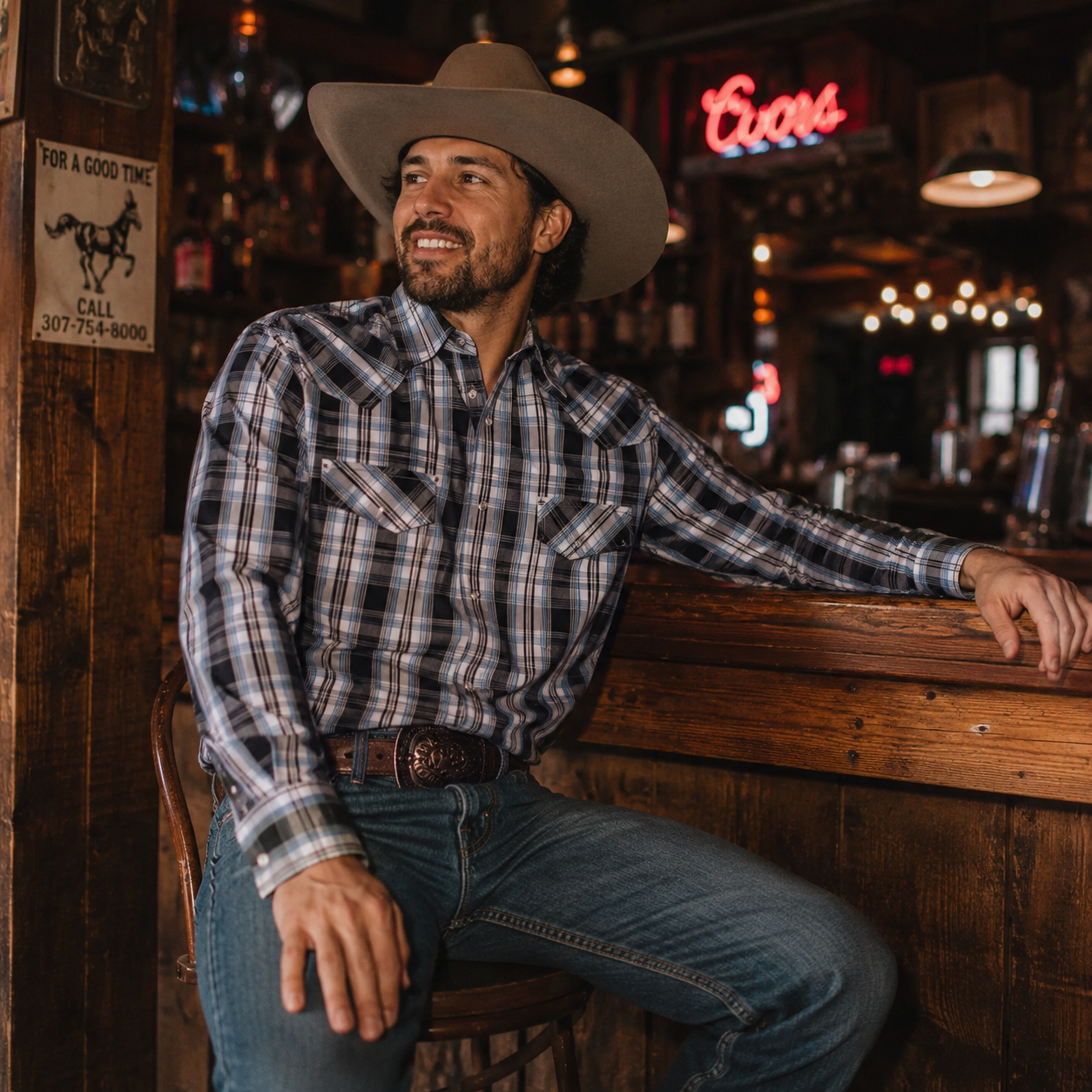 Cowboy Legend Men's Lavender Micro Check Western Shirt