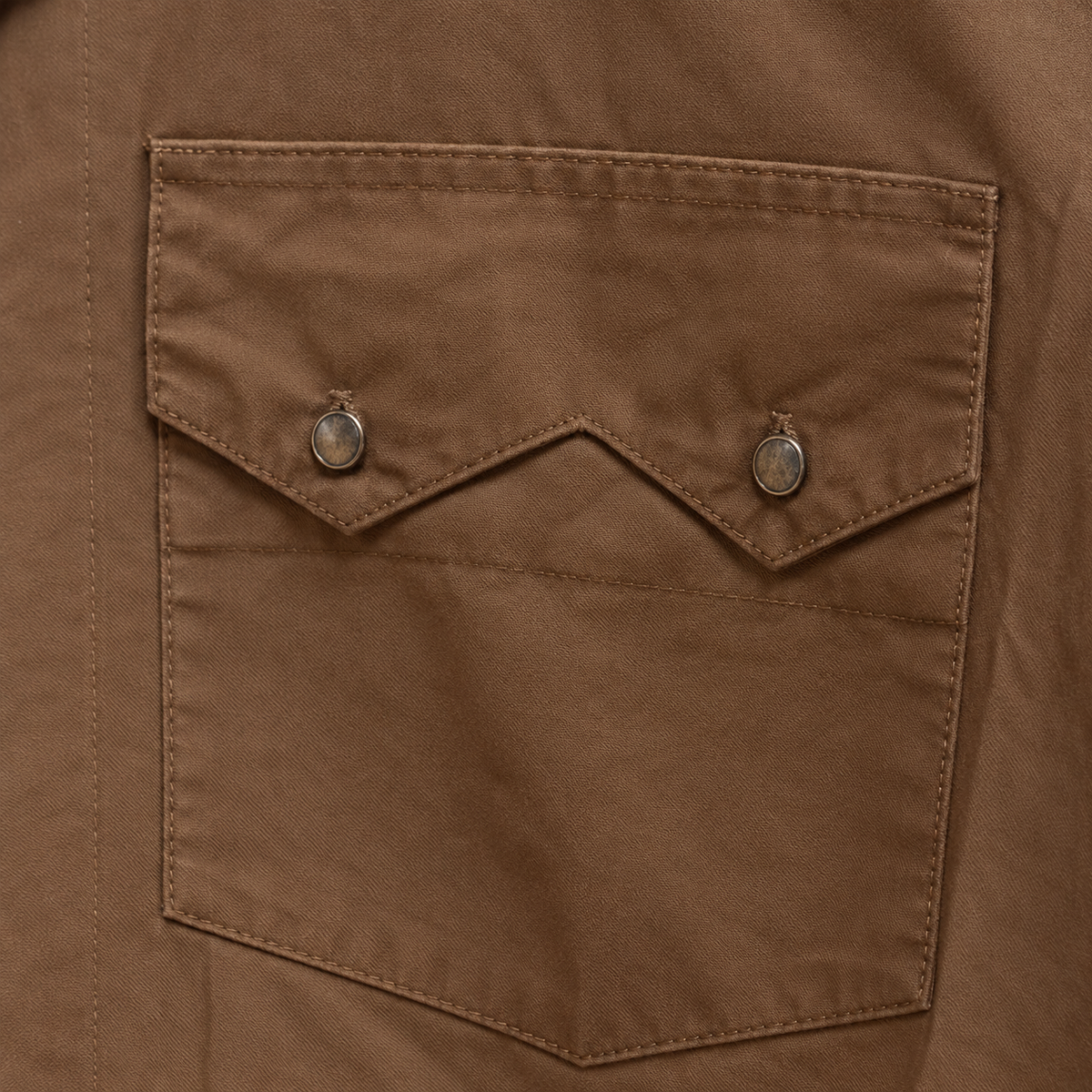 Men’s Classic Camel Brown Long Sleeve Western Snap Shirt