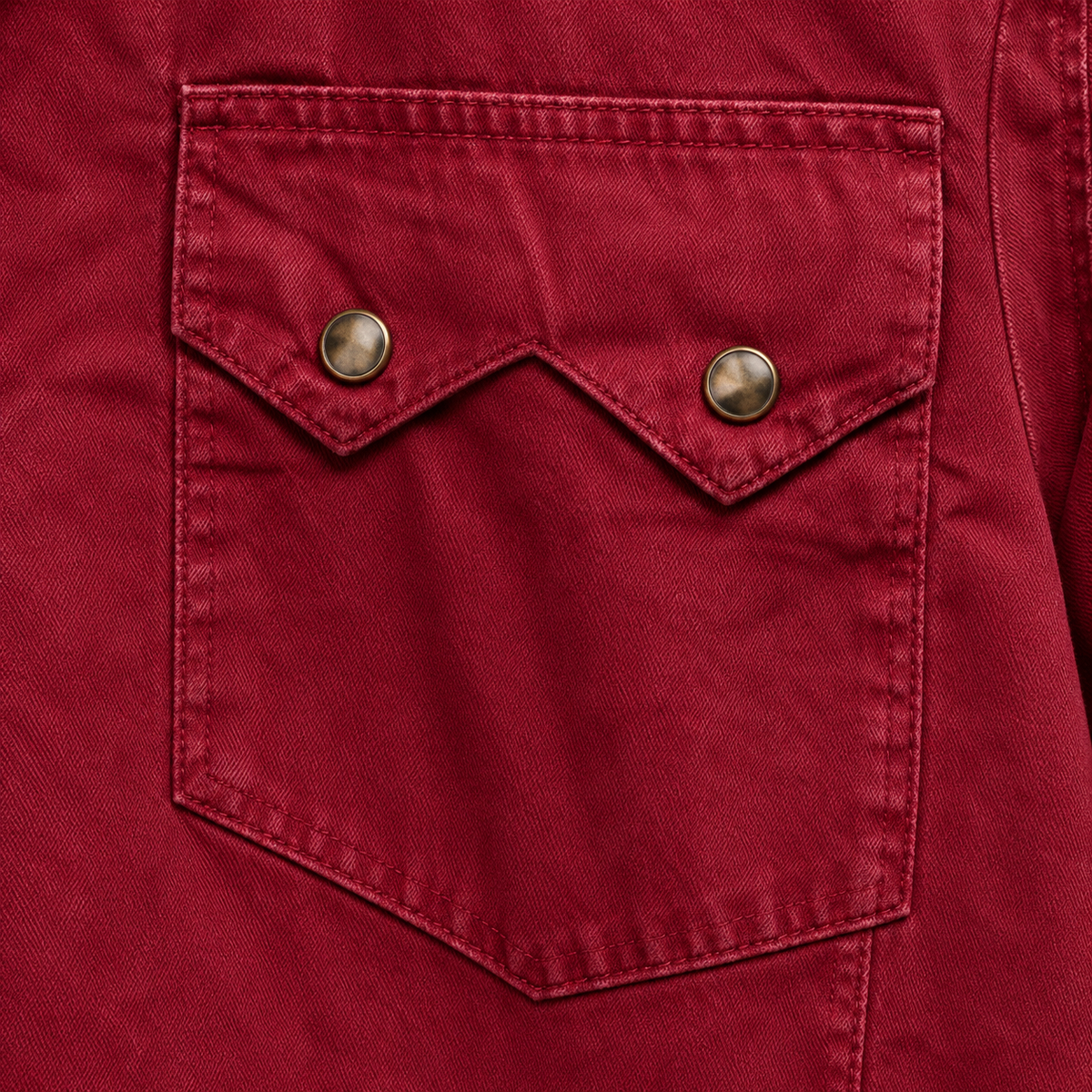 Men’s Classic Red Tonal Print Long Sleeve Cowboy Western Snap Shirt
