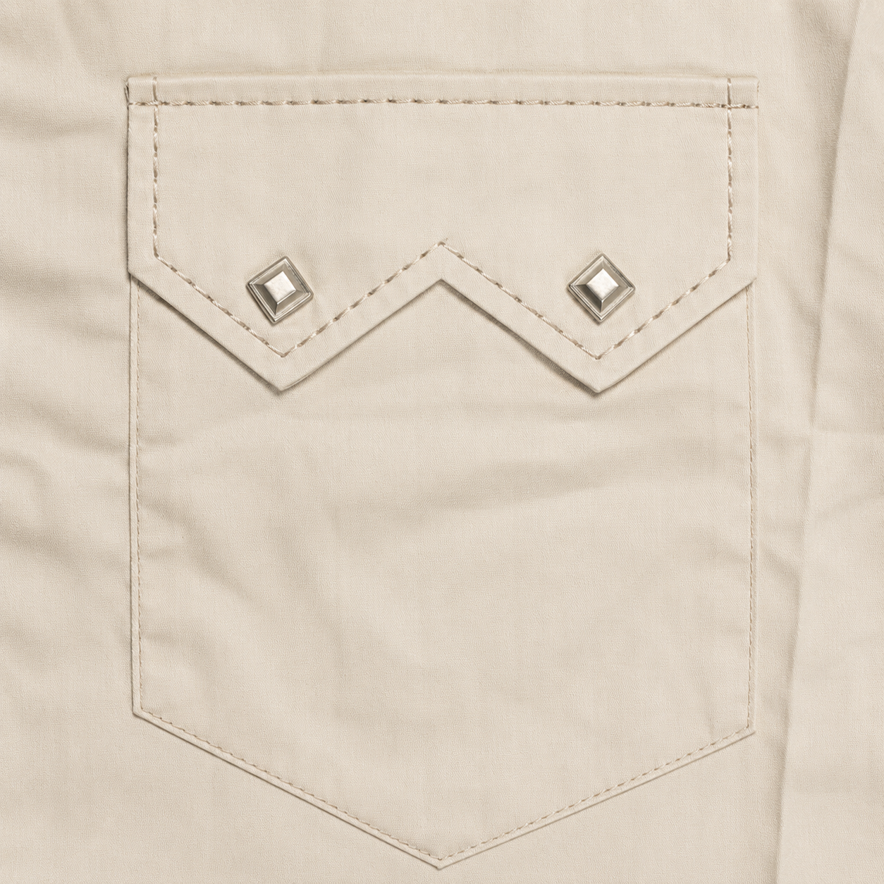 Classic Western Men's Solid Light Tan Western Snap Shirt .