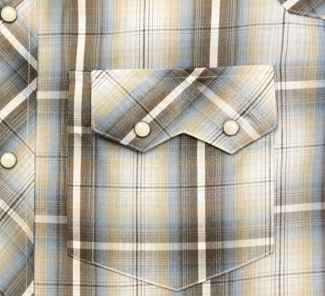 Cowboy Legend Men's Desert Sky Plaid Pearl Snap Western Shirt