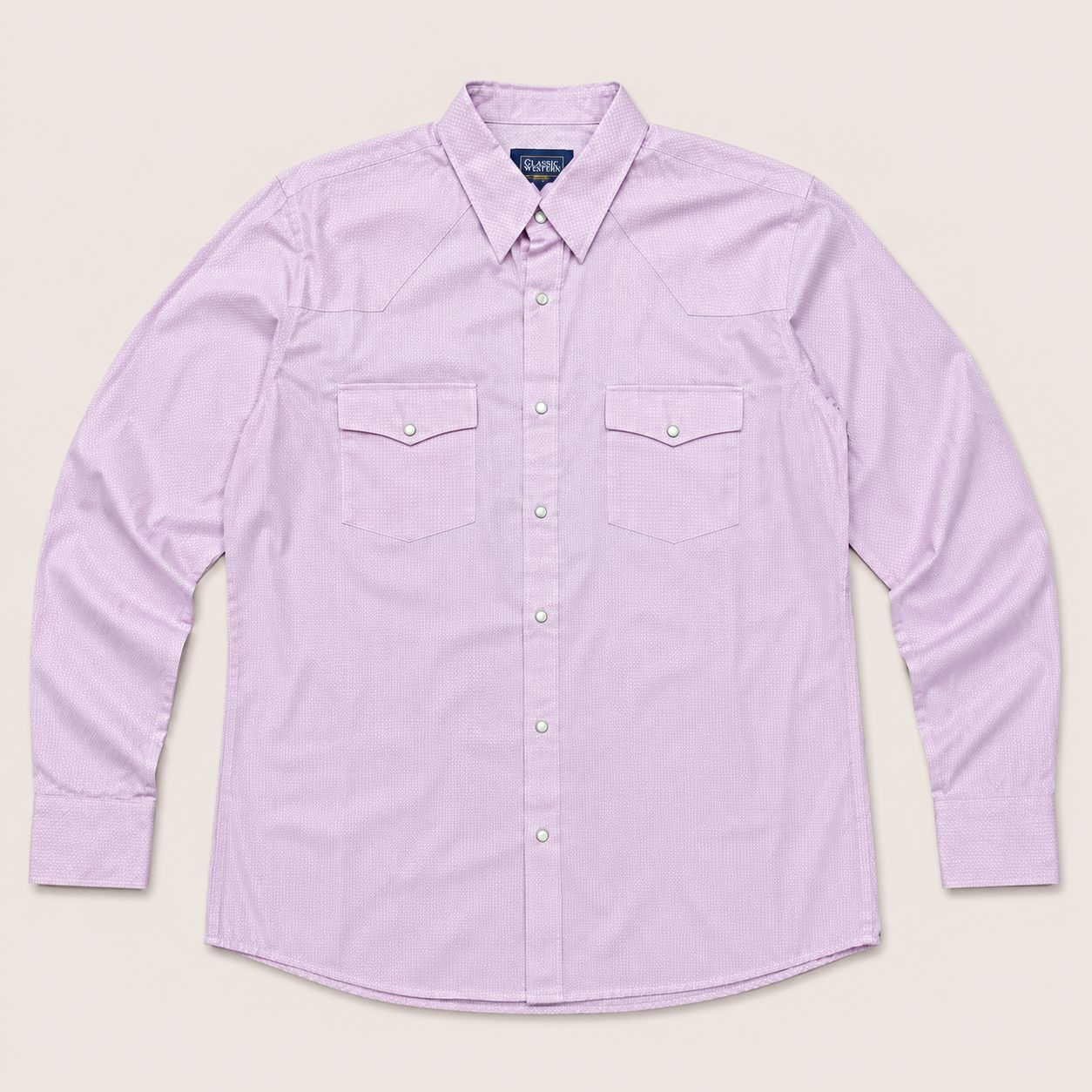 Cowboy Legend Men's Lavender Micro Check Western Shirt