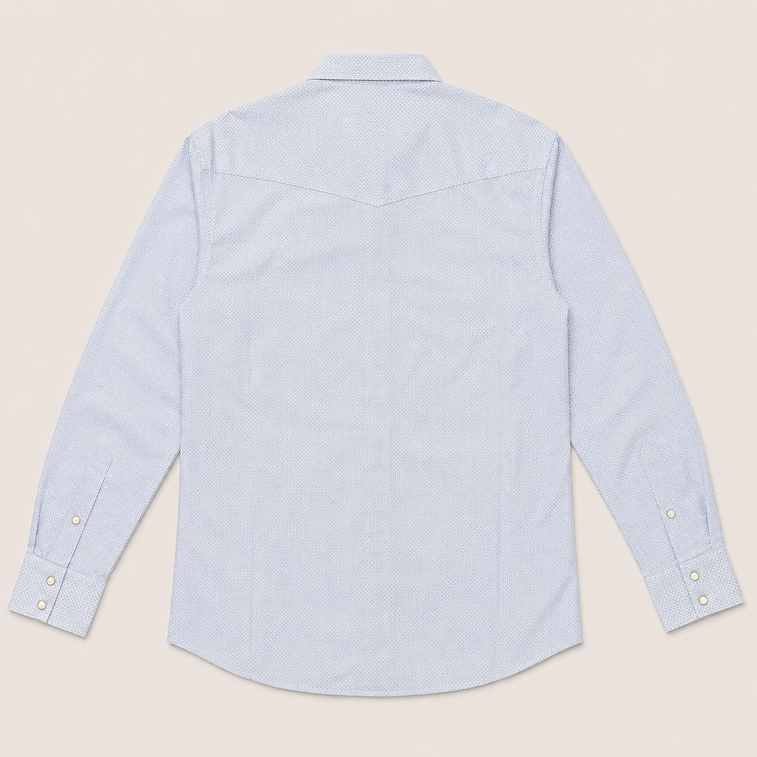 Cowboy Legend Men's Light Blue Micro Check Western Shirt