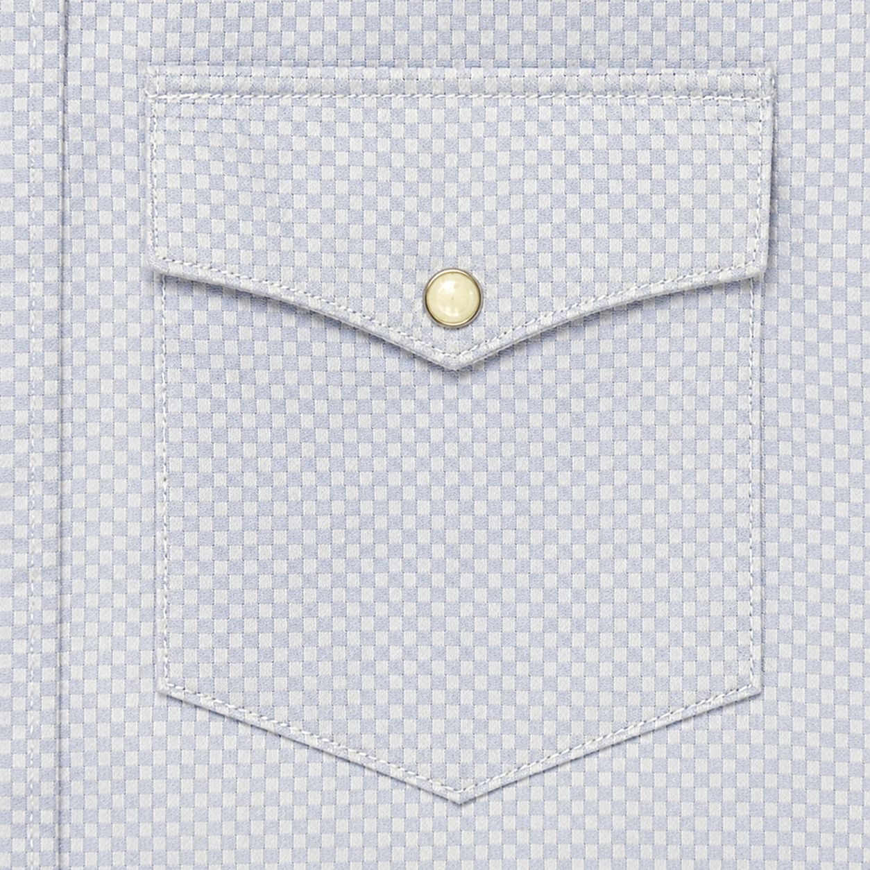 Cowboy Legend Men's Light Blue Micro Check Western Shirt