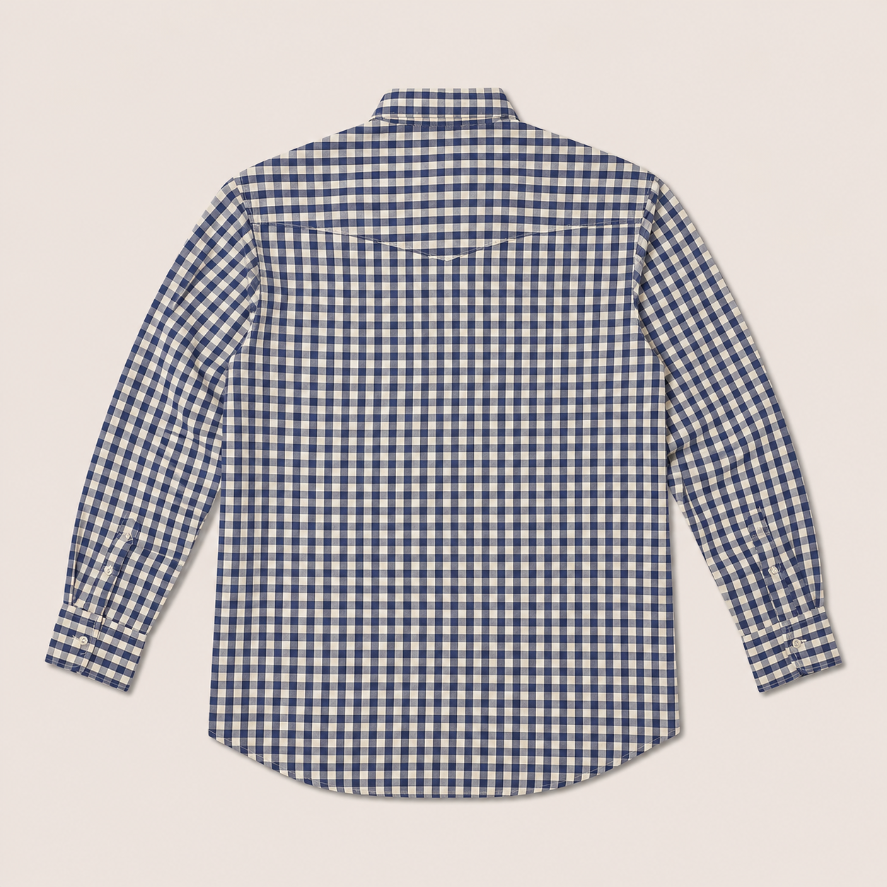 Cowboy Legend Men's Blue Gingham Pearl Snap Western Shirt