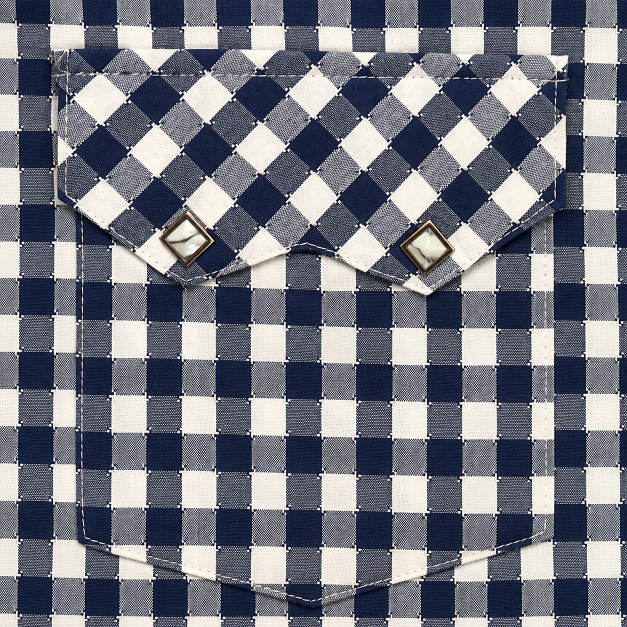 Cowboy Legend Men's Blue Gingham Pearl Snap Western Shirt