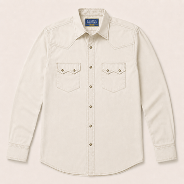 Classic Western Men's Classic Ecru Western Snap Shirt