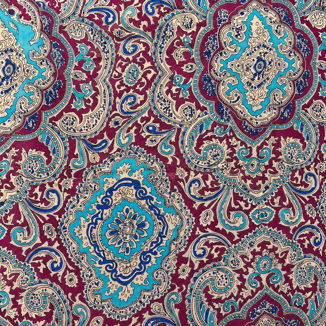 Women’s Burgundy Paisley Silk Wildrag Scarf