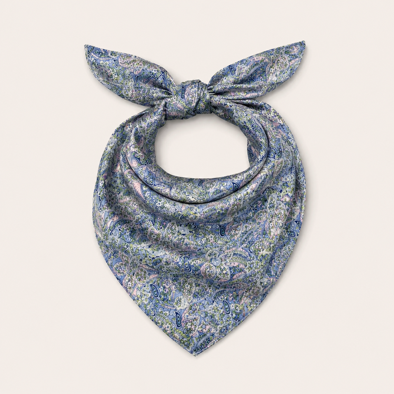 Women’s Blue Paisley Silk Wildrag Scarf