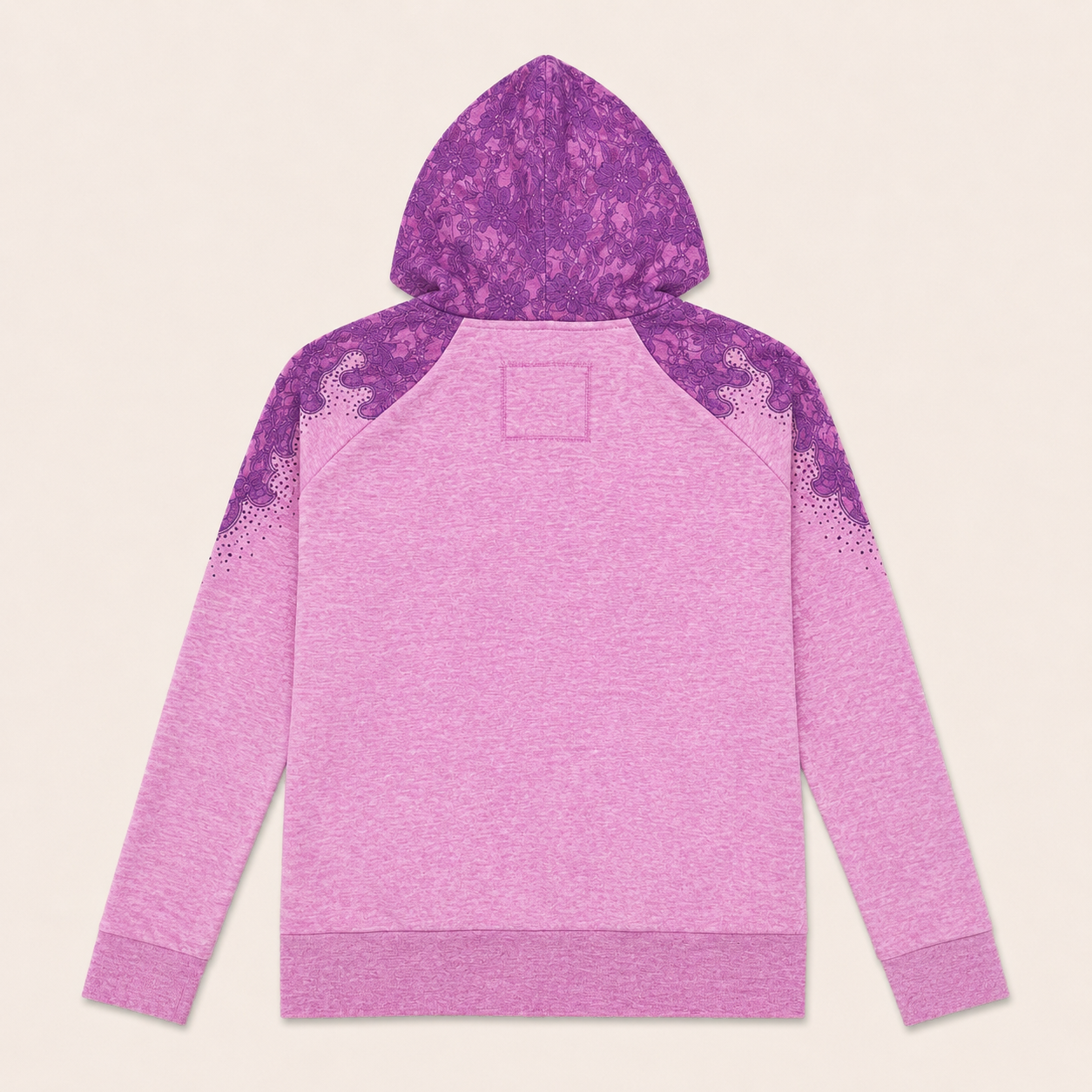 Ladie's Lace Detail Rhinestone Hoodie