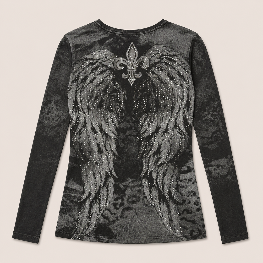 Ladie's Fleur De Lis Angel Wings Tee