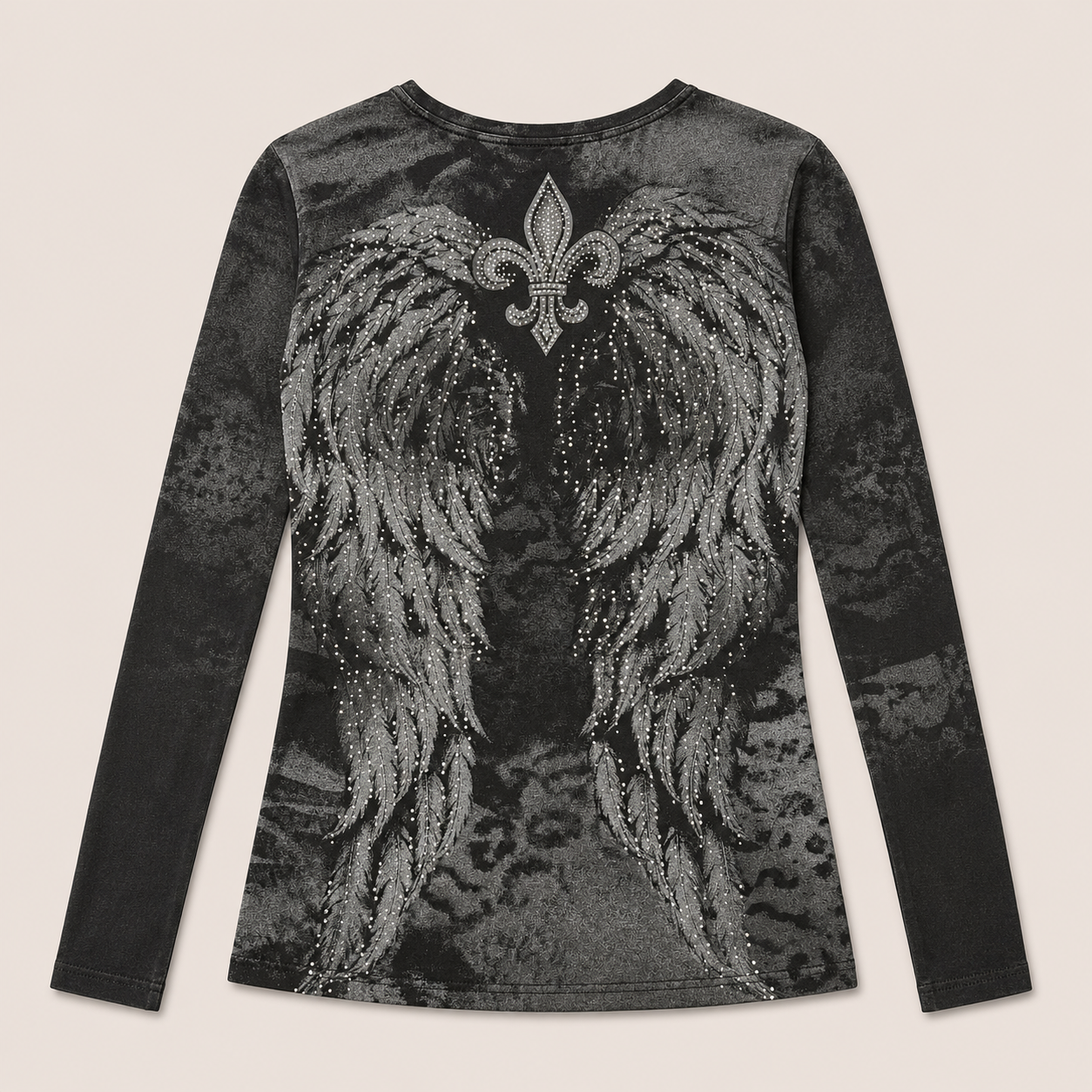 Ladie's Fleur De Lis Angel Wings Tee