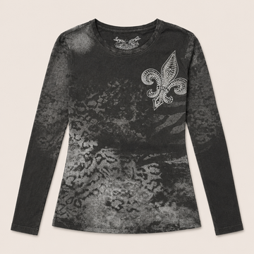Ladie's Fleur De Lis Angel Wings Tee