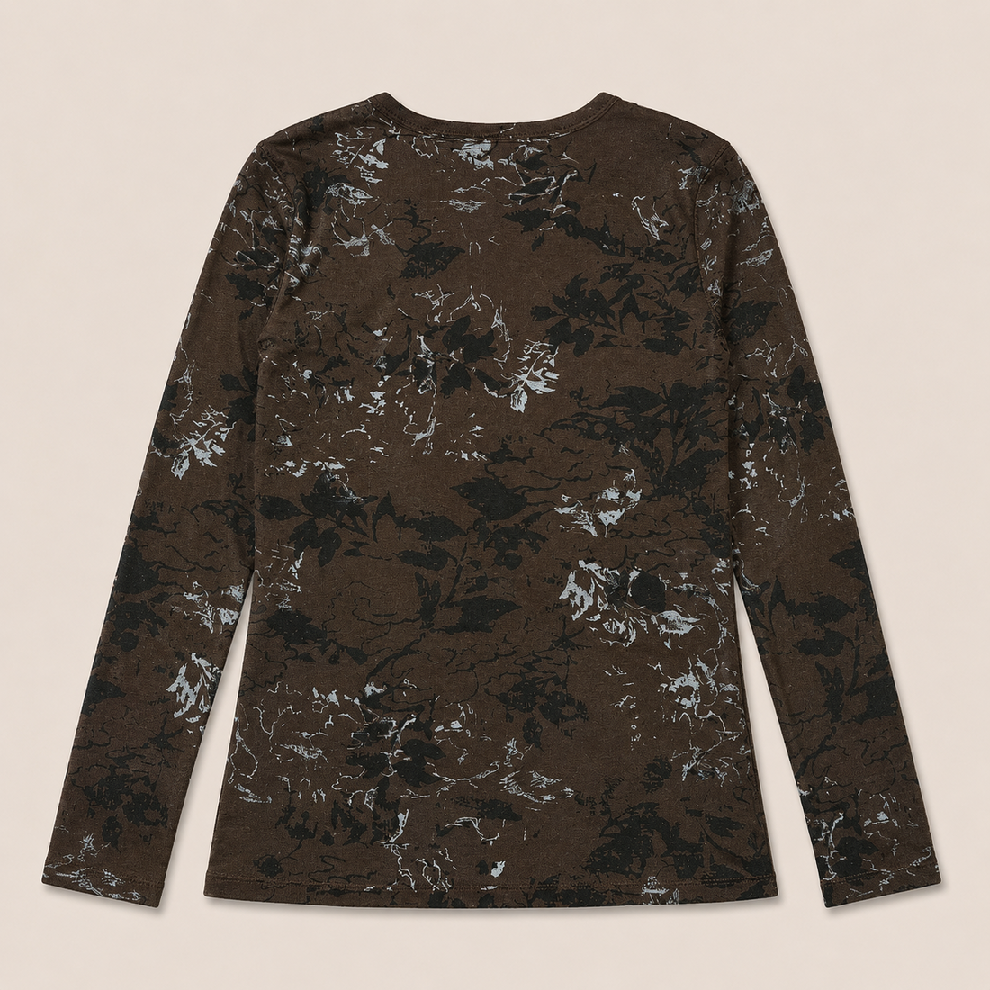Ladie's Vintage Floral Henley Top