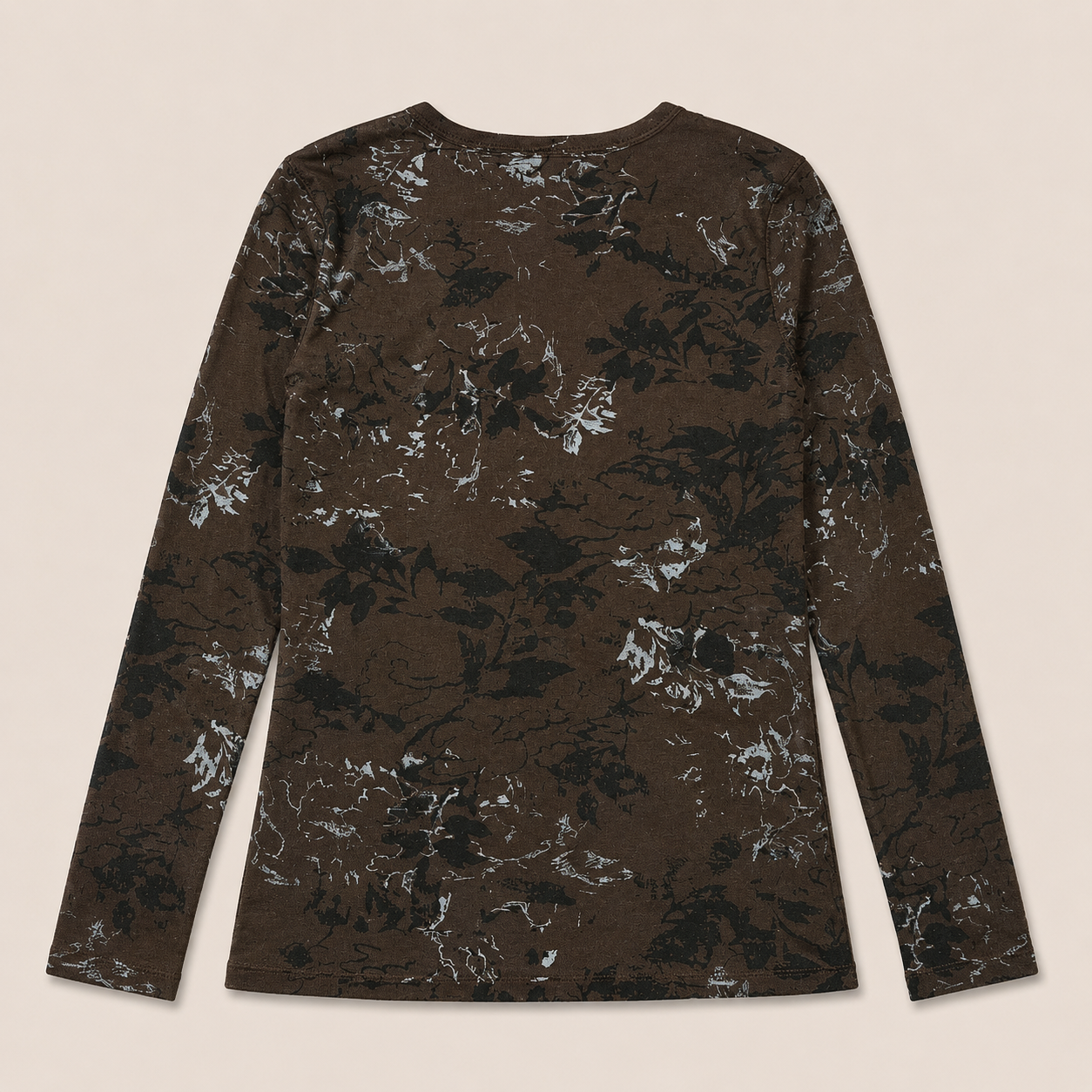 Ladie's Vintage Floral Henley Top
