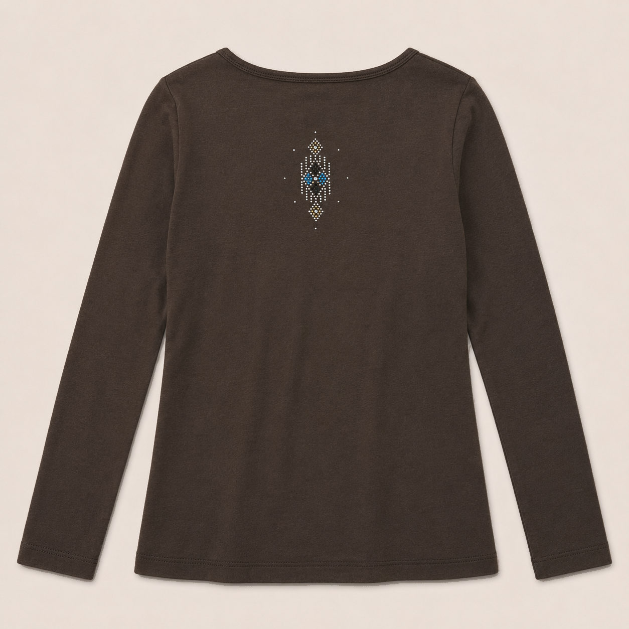 Ladie's Southwestern Rhinestone Long Sleeve Top